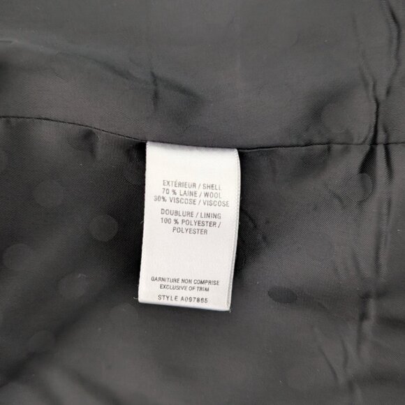 JACOB Wine Red Collared Wool Pleated Jacket Women's Size L - Picture 7 of 13